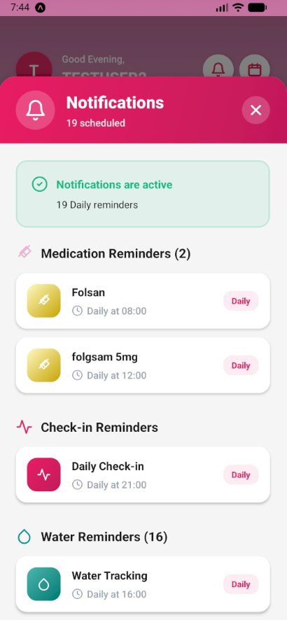 Manage notifications
